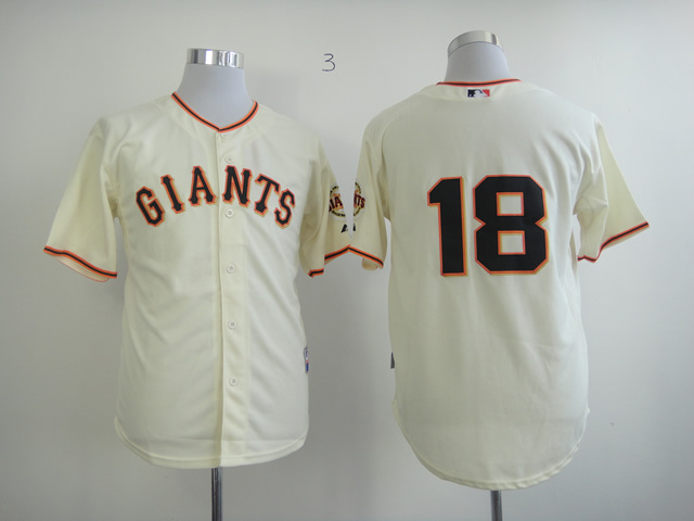 Men San Francisco Giants #18 No name Cream MLB Jerseys->san francisco giants->MLB Jersey